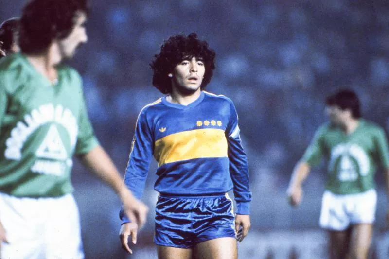 Diego Maradona during a match between Boca Juniors and Paris Saint Germain, on September 5th, 1981. (1981-1982)
Photo : Agence Ferguson / Icon Sport