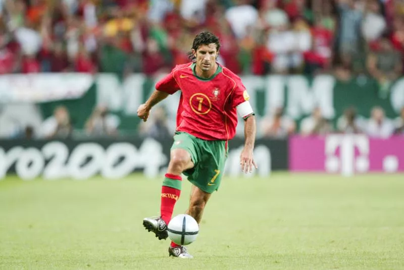 Luis FIGO of Portugal during the European Championship semi final match between Portugal and Netherlands at Jose Alvalade, Lisbon, Portugal on 30 June 2004 ( Photo by Olivier Prevosto / Onze / Icon Sport)   - Photo by Icon Sport