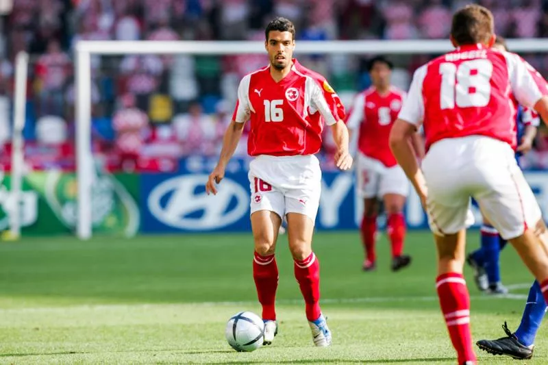 Fabio CELESTINI of Switzerland during the European Championship match between Switzerland and Croatia at Estadio Dr. Magalhaes Pessoa, Leiria, Portugal on 13 June 2004 ( Photo by Alain Gadoffre / Onze / Icon Sport )   - Photo by Icon Sport