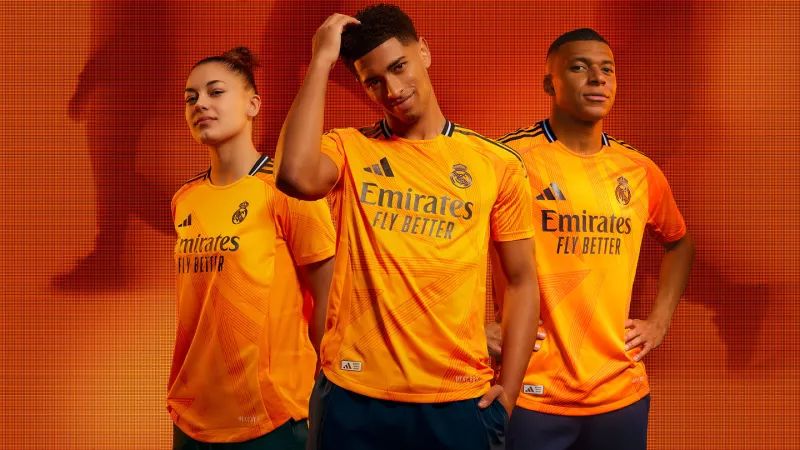 Le orange débarque sur le nouveau maillot extérieur du Real Madrid