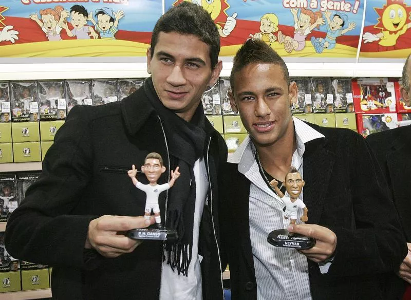 Ganso and Neymar Jr during in Santos on 16th July 2010 Photo : Rocha / Estado Contedo / Icon Sport &#8211; Photo by Icon Sport