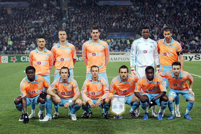 Equipe Marseille - 11.12.2007 - Marseille / Liverpool - Champions League 2007/2008 - Photo : Reportages-press / Icon Sport   - Photo by Icon Sport