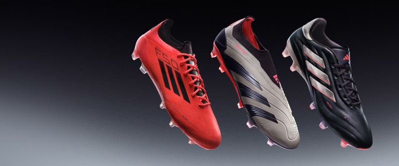 Une F50 rouge dans le nouveau pack de crampons adidas