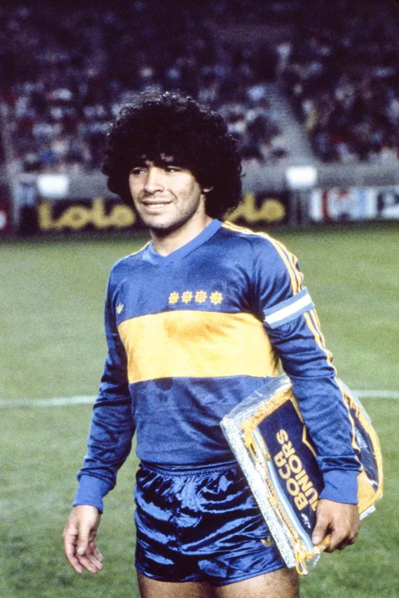 Diego Maradona during a match between Boca Juniors and Paris Saint Germain, on September 5th, 1981, at Paris, in France. (1981-1982) Photo : Jean Claude Buguin / Icon Sport   - Photo by Icon Sport