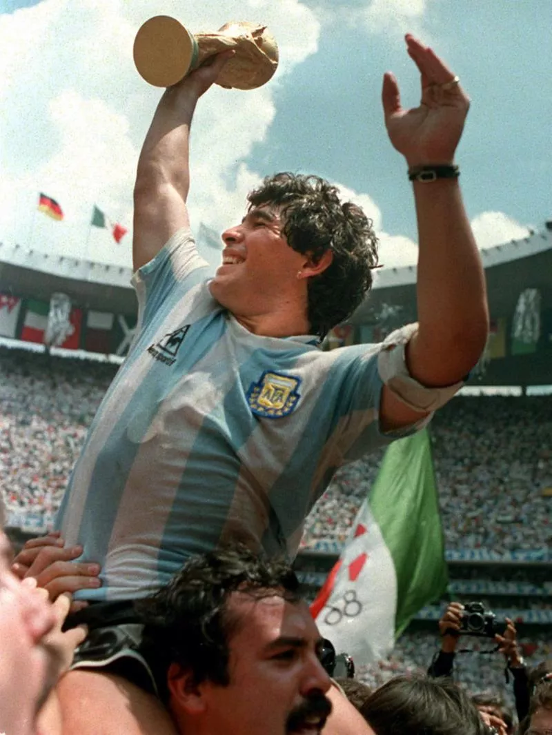 Diego MARADONA - 29.06.1986 -  Argentine / Allemagne - Finale Coupe du Monde 1986 Photo : Jean Michel Bancet / Icon Sport   - Photo by Icon Sport