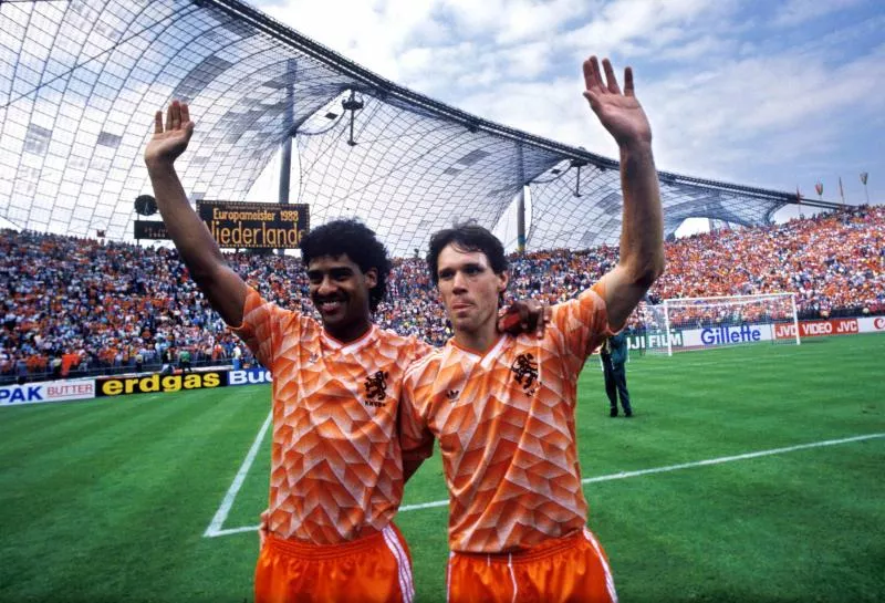 Victoire Pays Bas - Frank Rijkaard / Marco VAN BASTEN - 25.06.1988 - Pays Bas / URSS - finale de l Euro 1988 - Munich Photo : Vi-images / Icon Sport   - Photo by Icon Sport