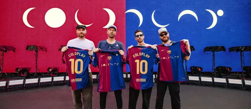 Coldplay débarque sur le maillot du FC Barcelone !