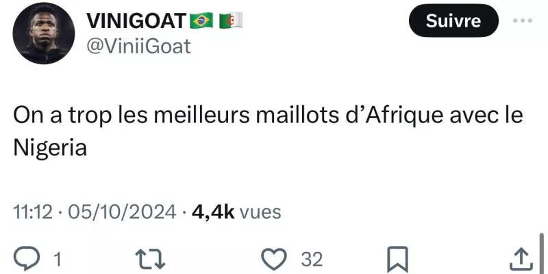 Le maillot de l'Algérie fait carton plein sur les réseaux sociaux