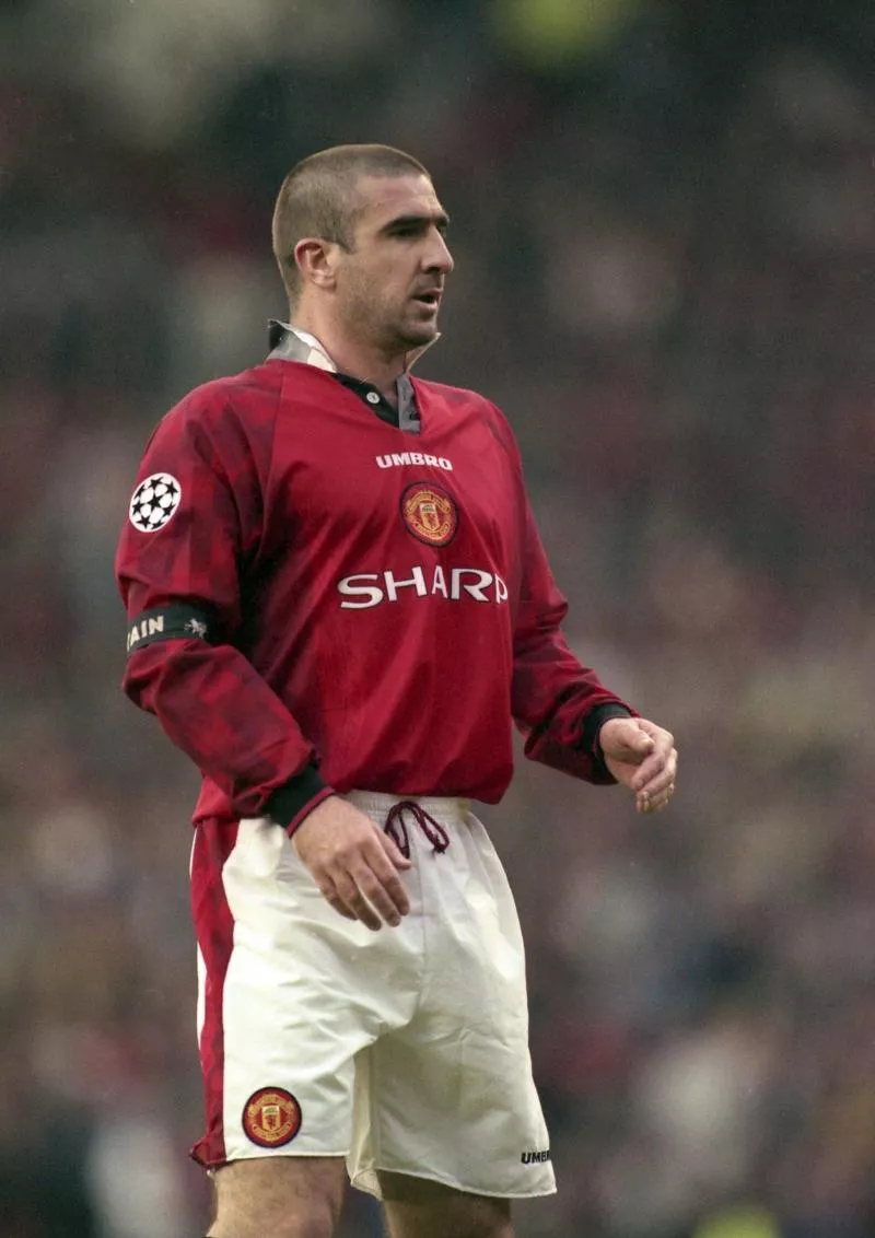 Eric Cantona of Manchester United during the Champions League semi-final between Manchester United and Borussia Dortmund. 23.04.1997 Photo : Liverani / Icon Sport &#8211; Photo by Icon Sport