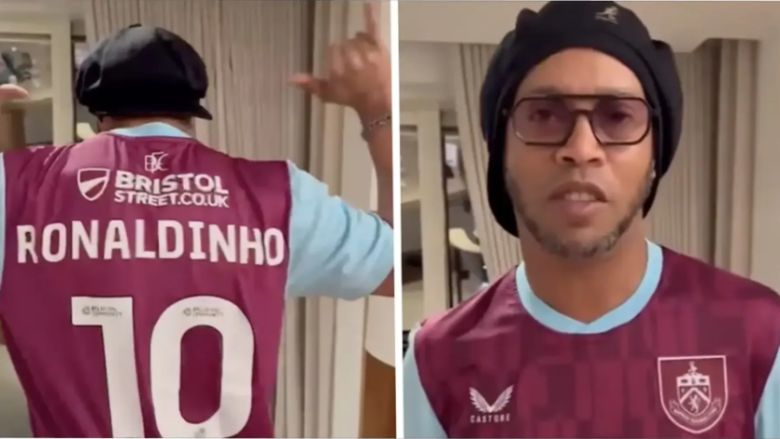 Ronaldinho fête Noël avec un maillot de Burnley