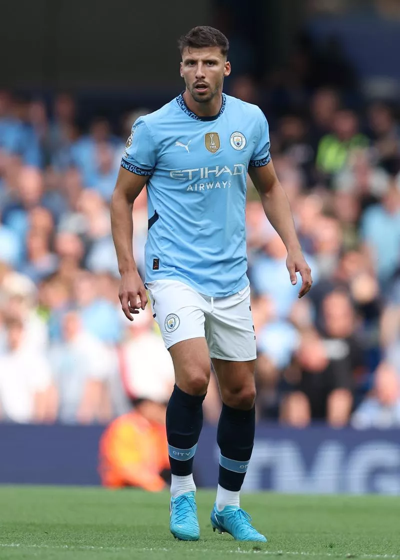 London, England, 18th August 2024. Manchester City's Ruben Dias during the Premier League match at Stamford Bridge, London. Picture credit should read: Paul Terry / Sportimage   - Photo by Icon Sport