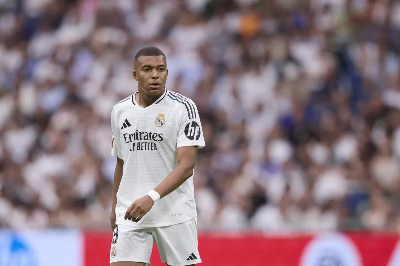 Kylian Mbappe of Real Madrid CF  during the LaLiga match between Real Madrid and Real Valladolid at Santiago Bernabéu on August 25, 2024 in Madrid, Spain.   - Photo by Icon Sport