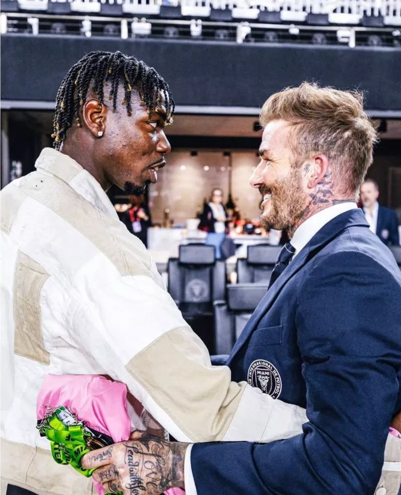 Pogba en compagnie de Serena Williams et David Beckham à Miami