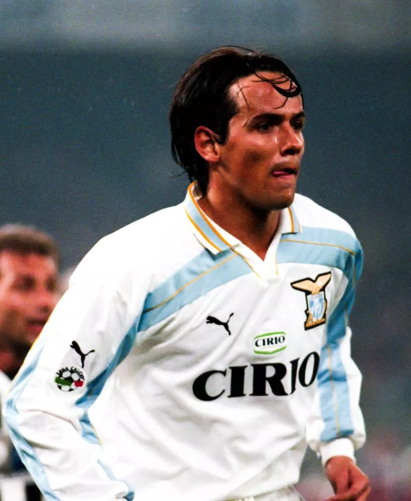 Simone Inzaghi of Lazio during Serie A match between Juventus Turin and Lazio in Stadio delle Alpin in Turin on 1st April 2000 ( Photo by Jean Michel Bancet / Icon Sport )   - Photo by Icon Sport