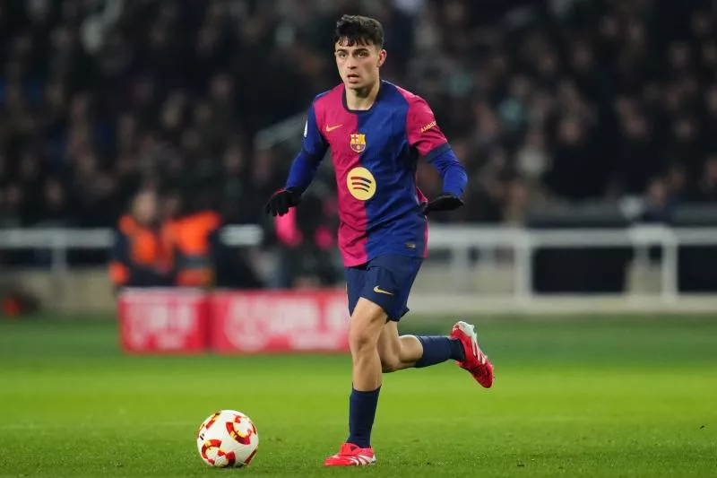 Pedro Gonzalez Pedri of FC Barcelona during the Copa del Rey match, Round of 16, between FC Barcelona and Real Betis played at Lluis Companys Stadium on January 15, 2025 in Barcelona, Spain. (Photo by Bagu Blanco / Pressinphoto / Icon Sport ))   - Photo by Icon Sport