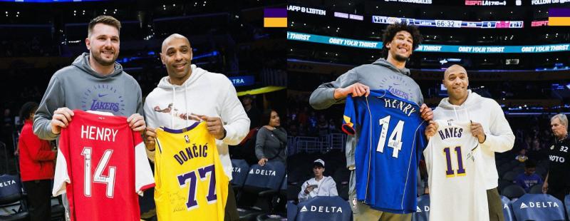 Quand Thierry Henry échange son maillot d’Arsenal avec Luka Dončić et Jaxson Hayes