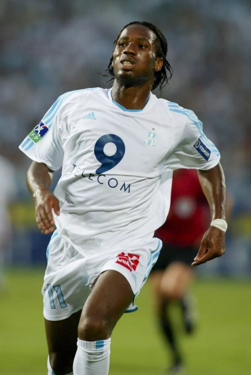 Didier Drogba - 08.08.2003 - Marseille / Auxerre - Championnat Ligue 1 Photo : Eric Renard / Icon Sport   - Photo by Icon Sport