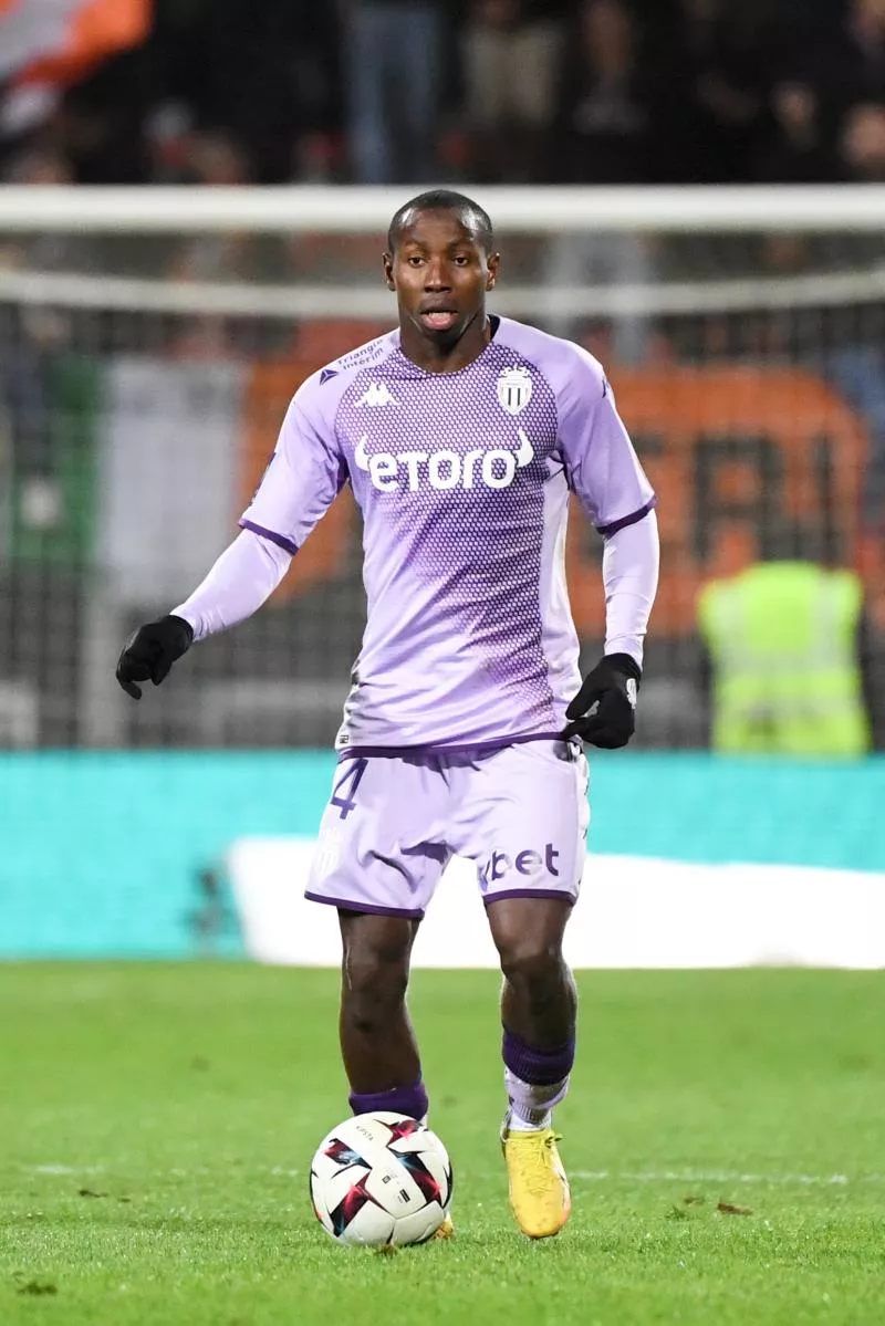 04 Mohamed CAMARA (asm) during the Ligue 1 Uber Eats match between Football Club Lorient and Association Sportive Monaco at Stade du Moustoir on January 11, 2023 in Lorient, France. (Photo by Anthony Bibard/FEP/Icon Sport)   - Photo by Icon Sport