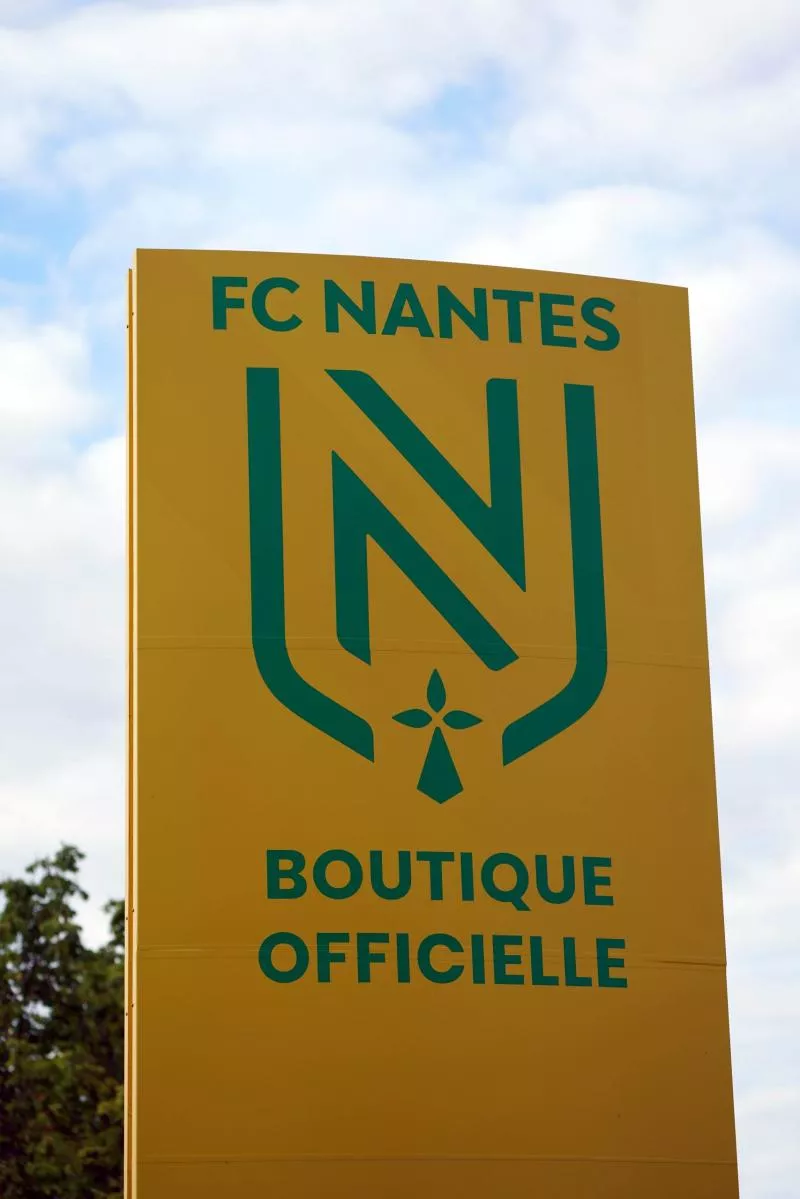 The New Logo of the FC Nantes during the Ligue 1 match between Nantes and Strasbourg on May 24, 2019 in Nantes, France. (Photo by Eddy Lemaistre/Icon Sport)   - Photo by Icon Sport