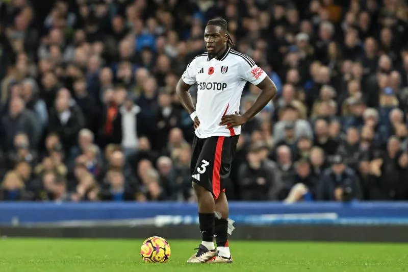 Calvin Bassey of Fulham in action during the Premier League match Everton vs Fulham at Goodison Park, Liverpool, United Kingdom, 26th October 2024  (Photo by Cody Froggatt/News Images) in Liverpool, United Kingdom on 10/26/2024. (Photo by Cody Froggatt/News Images/Sipa USA)   - Photo by Icon Sport