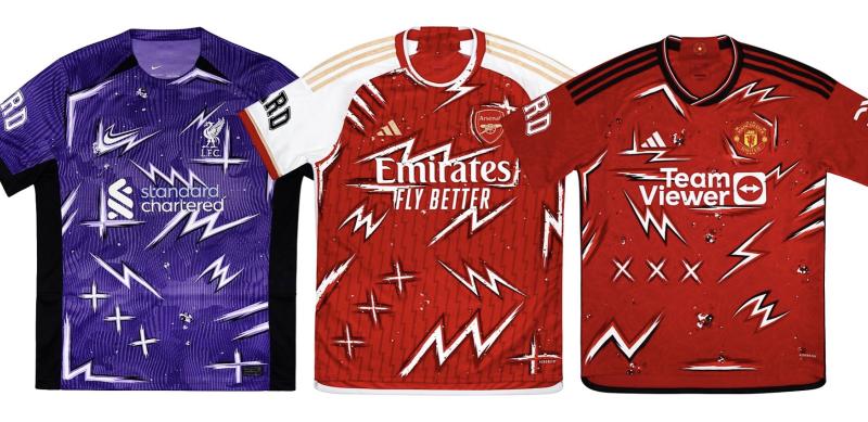 Pourquoi cet homme peint-il des éclairs sur des maillots ?
