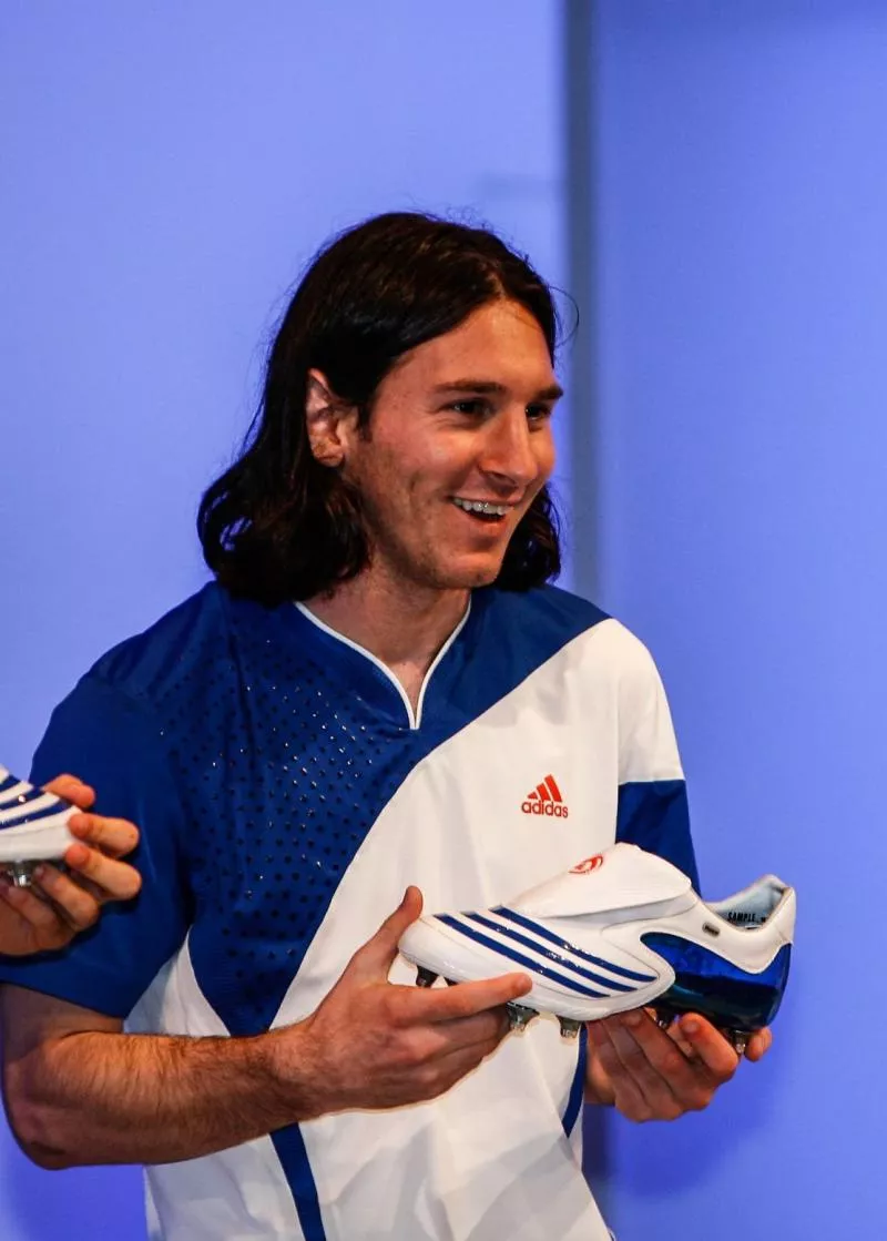 Gonzalo HIGUAIN, Lionel MESSI, Arjen ROBBEN during the Shoes presentation Tunit F50 Adidas, Barcelona, Spain on 11th February 2008 ( Photo by Alain Gadoffre / Onze / Icon Sport )   - Photo by Icon Sport
