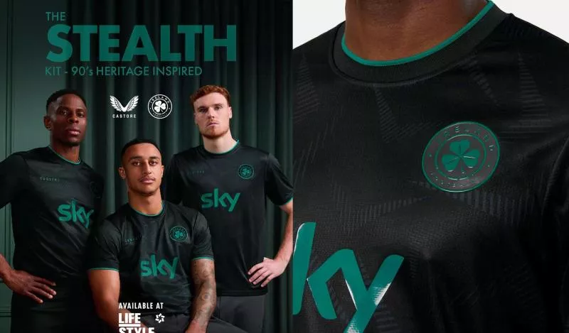 L’Irlande et Castore dévoilent un maillot « Stealth » en hommage aux années 90