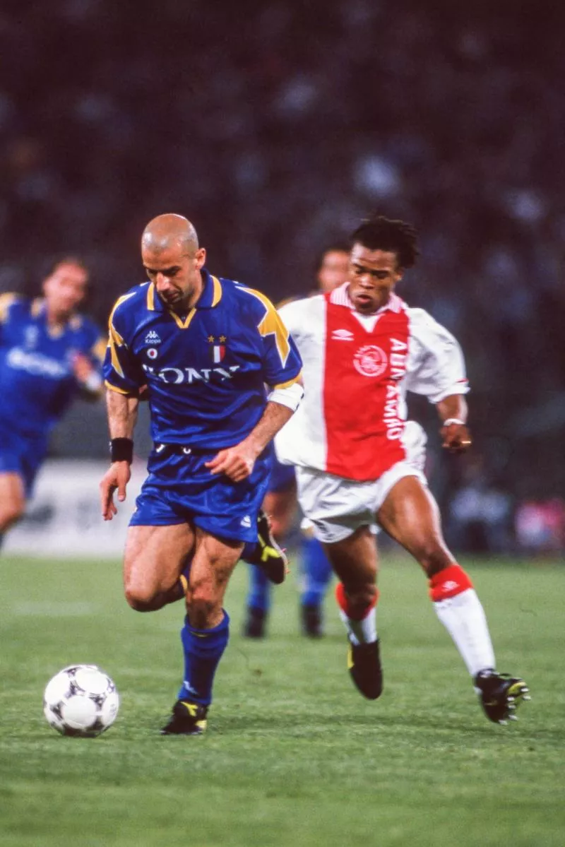 Gianluca VIALLI of Juventus and Edgar DAVIDS of Ajax during the Champions League Final match between Ajax Amsterdam and Juventus Turin, at Stadio Olimpico, Roma, Italy on 22th May 1996 ( Photo by Alain Gadoffre / Onze / Icon Sport )   - Photo by Icon Sport