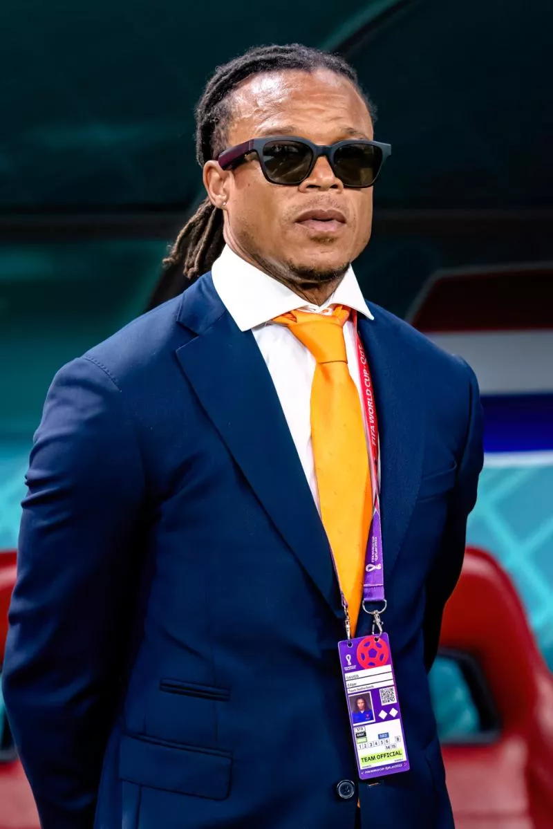 DOHA, 03-12-2022, Khalifa Stadium, World Cup 2022 in Qatar game between Netherlands and the USA, final score 3-1, Netherlnads assistant trainer Edgar Davids - Photo by Icon sport   - Photo by Icon Sport