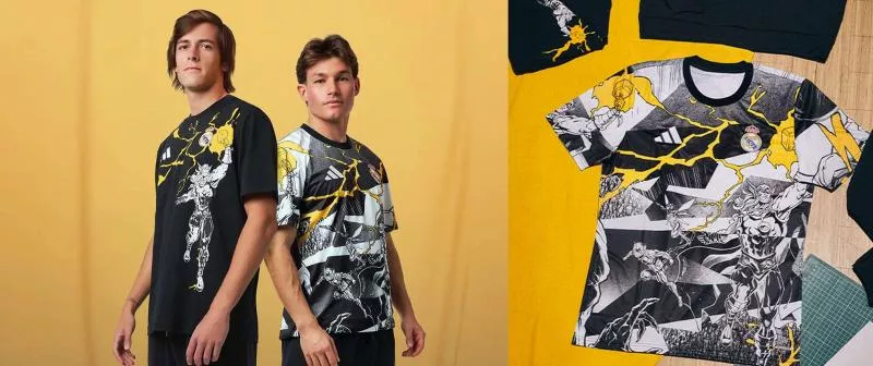 Le Real Madrid dégaine un maillot en collab’ avec Marvel et les All Blacks