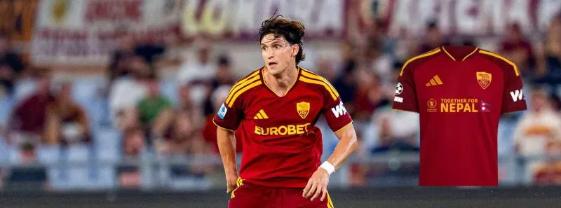 L&rsquo;AS Roma va jouer avec un maillot appelant aux dons pour le Népal