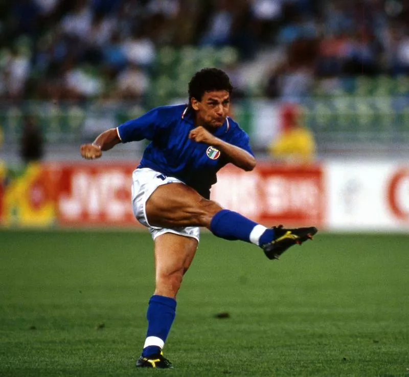 Roberto Baggio - 07.07.1990 - Italie / Angleterre - Match pour la 3eme place de la Coupe du Monde 1990 Photo : Serge Philippot / Icon Sport - Photo by Icon Sport