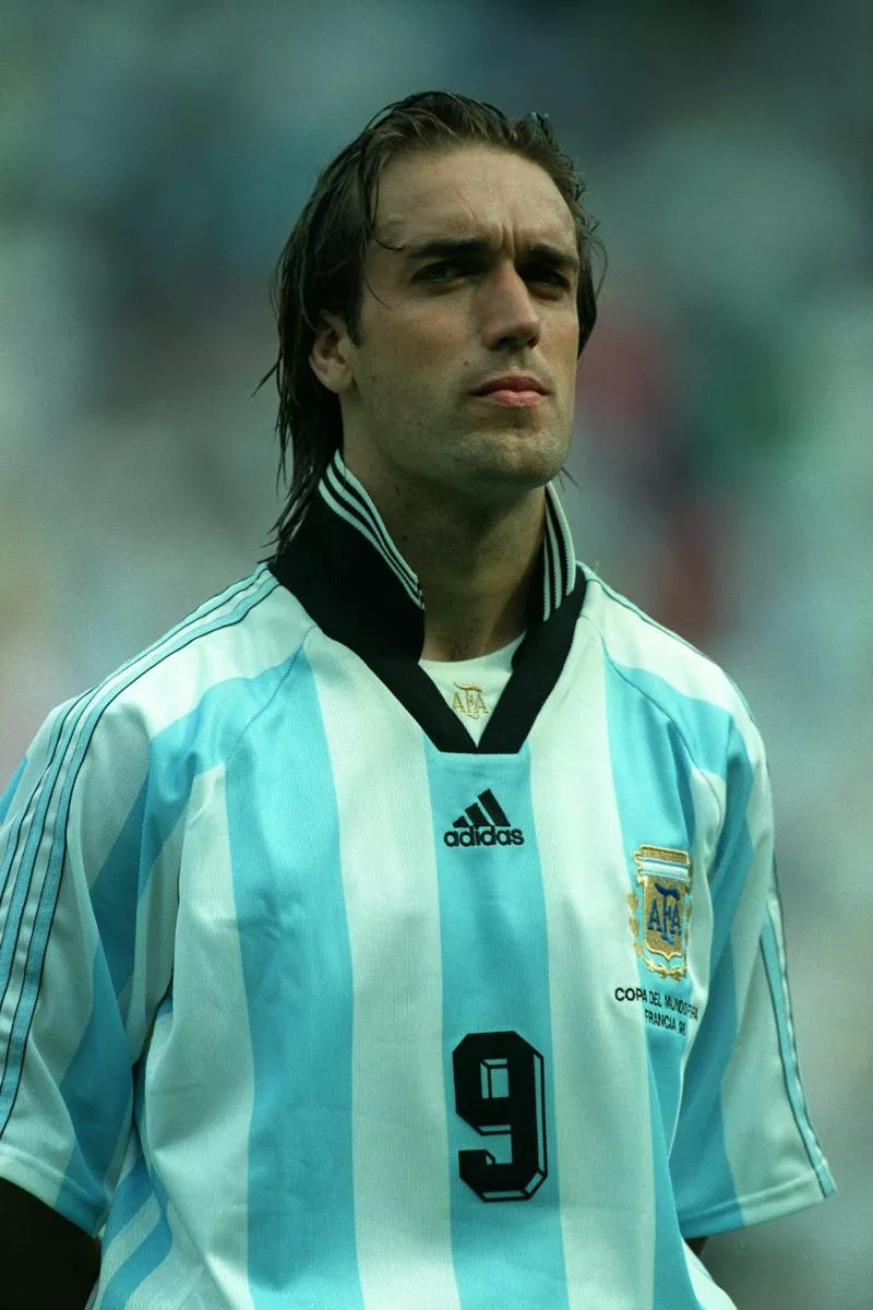 H9J14G GABRIEL BATISTUTA ARGENTINA & FIORENTINA FC 25 June 1998