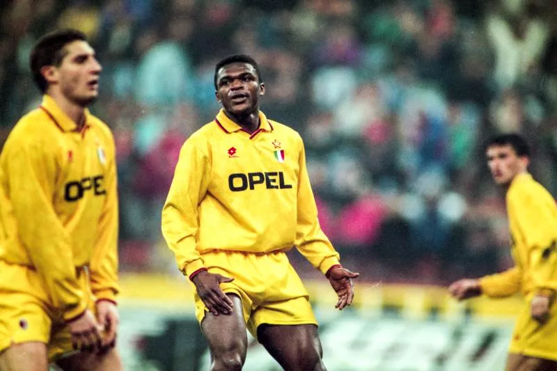 Marcel DESAILLY of Milan during the European Super Cup match Milan and Arsenal, at San Siro Stadium, Milan, Italy on February 8th 1995 ( Photo by Daniel Bardou / Onze / Icon Sport ) &#8211; Photo by Icon Sport